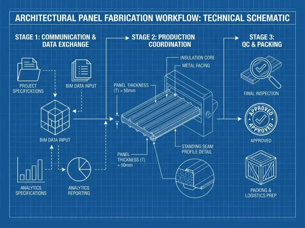 Custom production for wall, roof, and panel system orders​
