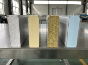 Insulated sandwich panel core comparison with EPS PU rock wool and XPS materials