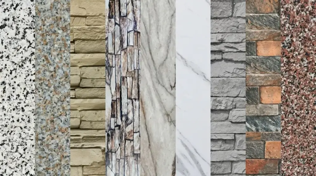 Stone and Marble Finish Wall of PU sandwich Panels for Exterior Wal Cladding