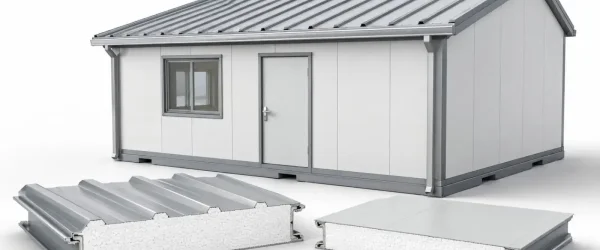 Portable houses made of EPS insulation sandwich wall panels and roof panels