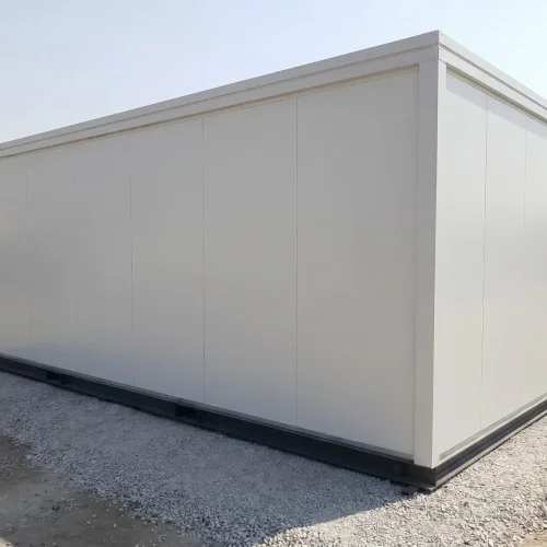 container module envelope demonstrating consistency of panel width and precise cut-to-length planning.